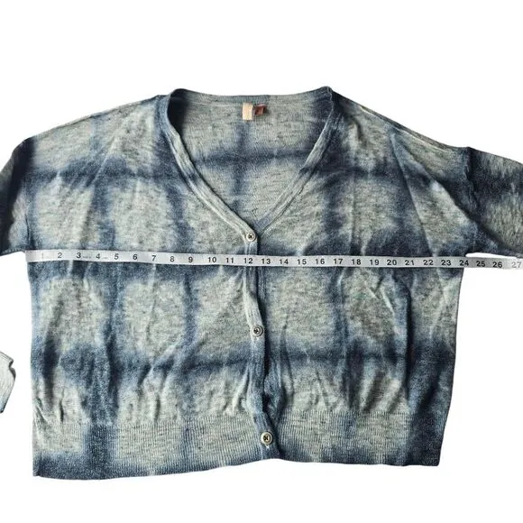 Anthropologie - Pilcro NWOT‎ Tie Dye Cardigan Sweater Size Large Indigo Blue Size M - Image 9