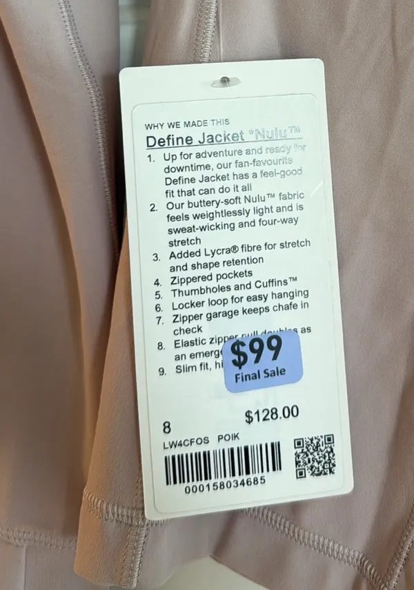 Lululemon Size 8 Define Jacket Hip in Pink - Image 7