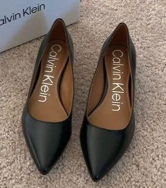 leather kitten heel. 7-7.5 - Image 2