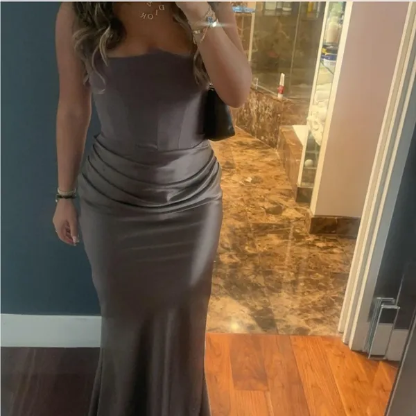 House of Cb size M A-C 'Persephone' Smoke Strapless Corset Maxi Dress - Image 14