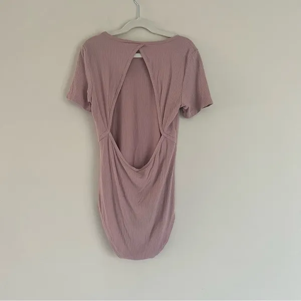American eagle pink ribbed bodysuit - Image 3