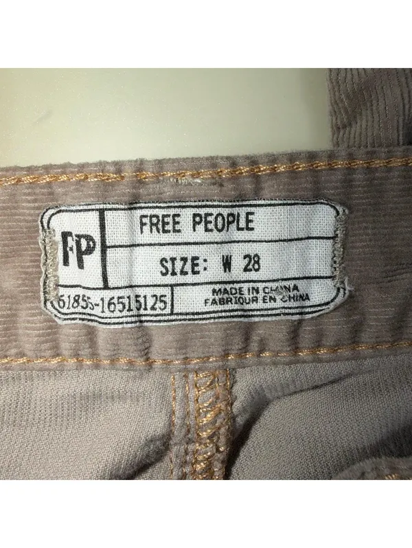Free People Corduroy Skinny Pants Women’s Size 28 Taupe - Image 5