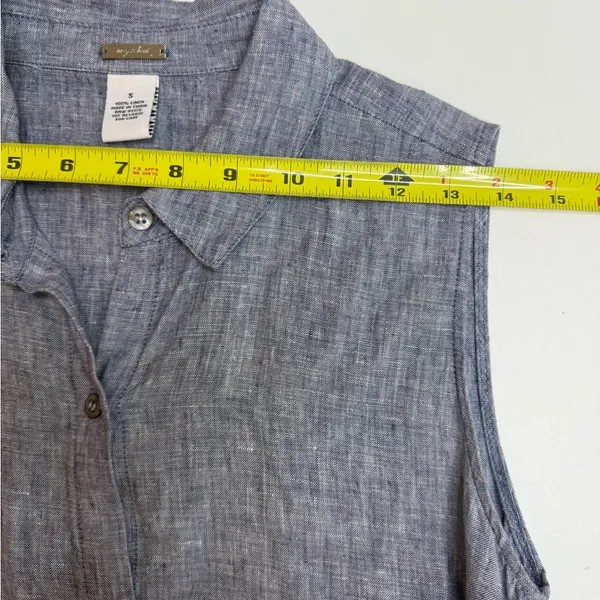 Magaschoni Blue 100% Linen dress Size S - Image 7