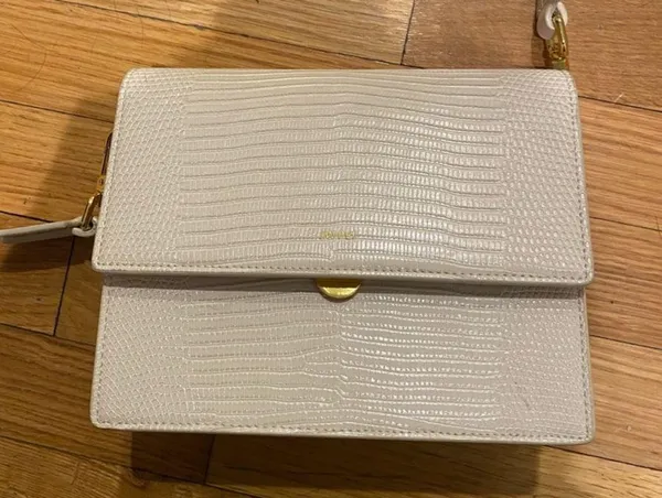 JW PEI Flag Bag in Ivory Lizard - Image 8