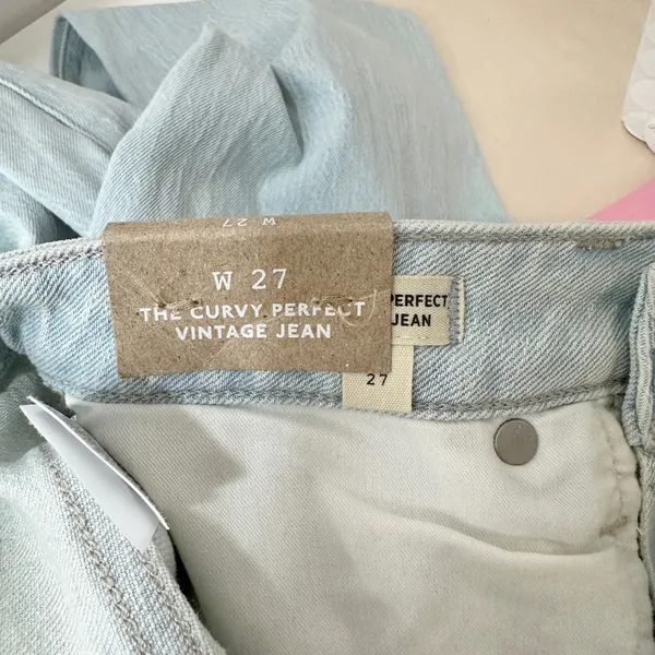 Madewell The Curvy Perfect Vintage Jean Chesthunt Wash Blue High Waist US 27 NWT - Image 13