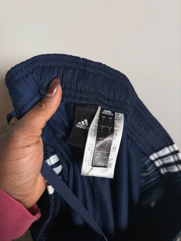 Adidas Navy Blue Track Pants - Image 3
