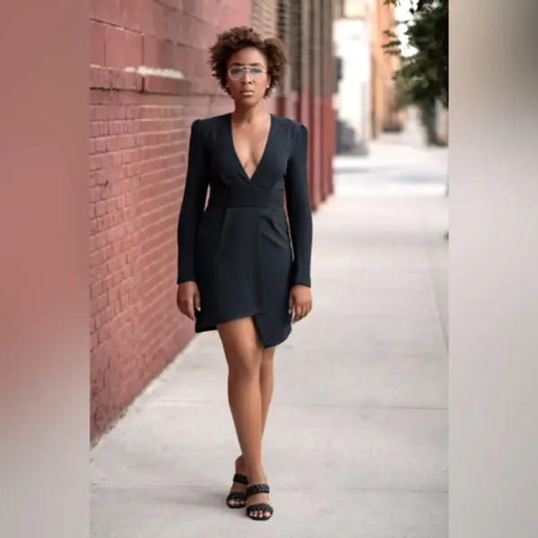ALC Frank Black Mini Dress - Image 3