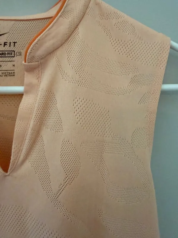 Nike Dri-FIT Floral Jacquard Sleeveless Golf Polo M - Image 5