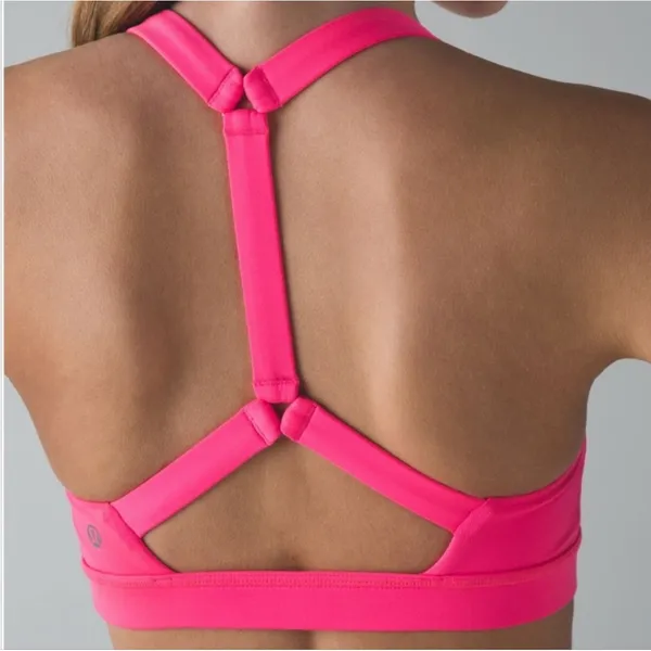 Lululemon Pack It In Bra Neon Pink Size 8 - Image 5