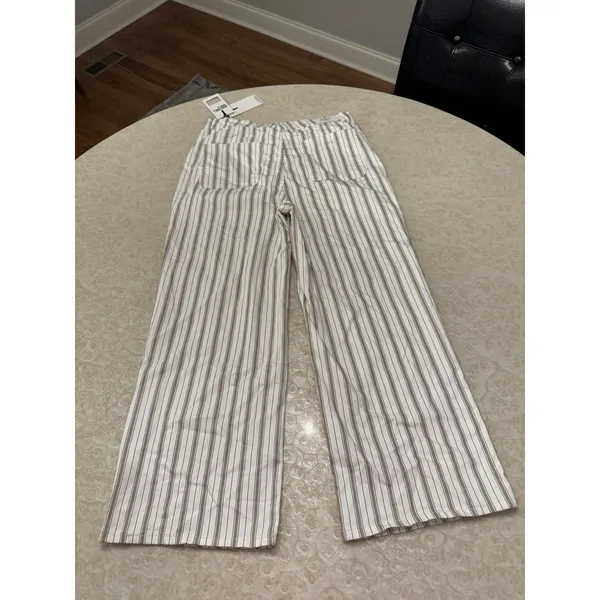 OAT High Rise Baby Wide Patch Pocket Pants Size 12 / 31 Striped - Image 2