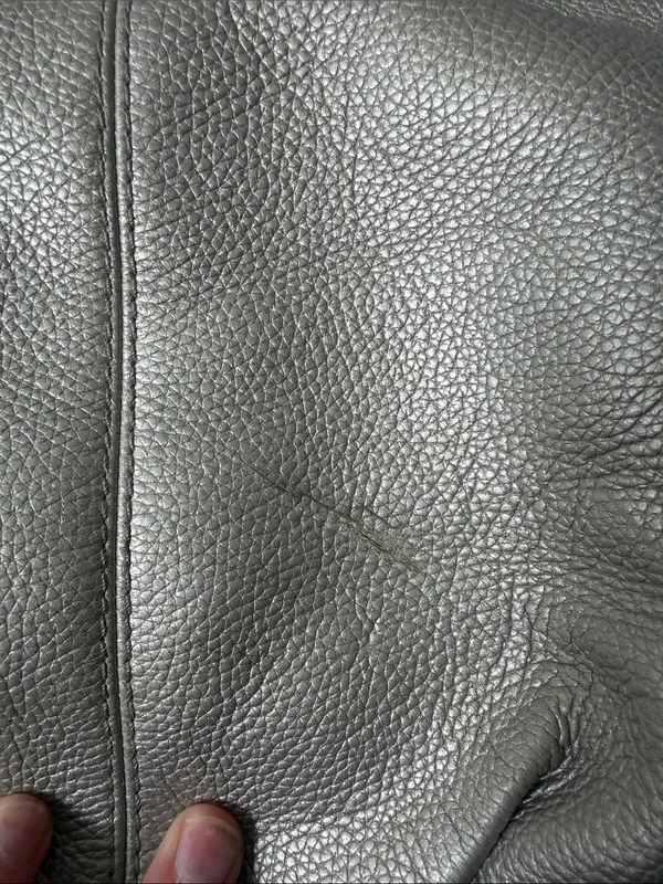 Coach Silver Metallic Pebbled Leather Brooke Duffle Hobo Bag F15064 - Image 4