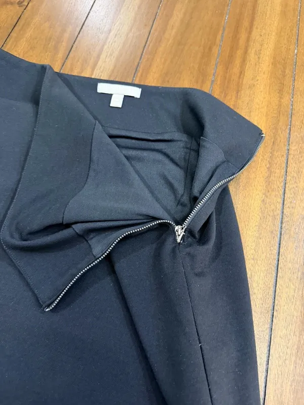 Banana Republic Black Solid A-Line Mini Skirt High Rise Lined Zip Size 10 - Image 7