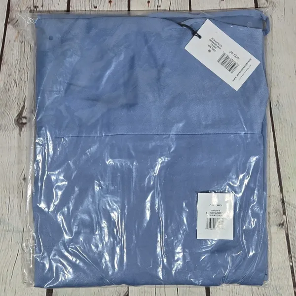 WeWoreWhat Cowl Midi‎ Satin Charmeuse Dress Slate Blue WWD18-1 Size 00 NWT - Image 9