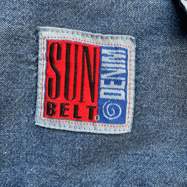 Vintage Studded Denim Western Shirt Medium Blue 90s Boho Festival‎ Cowgirl Top - Image 10