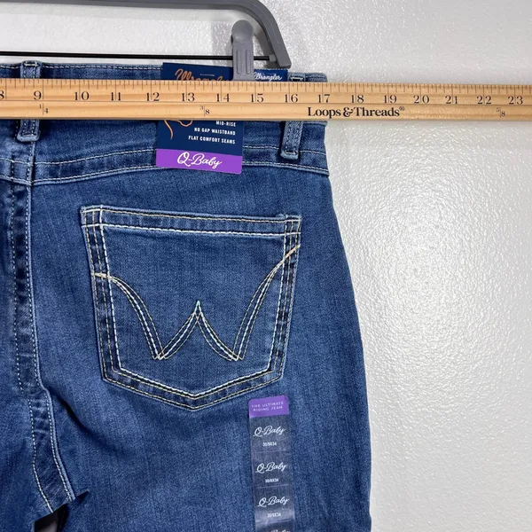 Wrangler Q-Baby Ultimate Riding‎ Jeans Dark Wash Denim Straight Leg 9x34 Western - Image 9