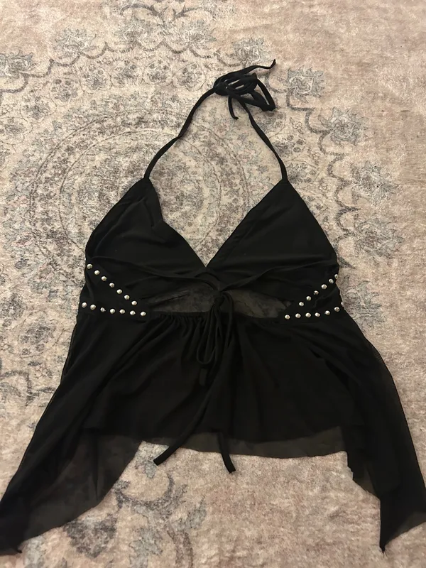 Black Y2K studded Top - Image 6