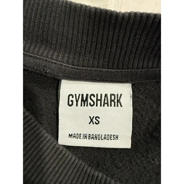 Gymshark‎ XS Black Long Sleeve Crewneck Pullover oversized Activewear Sweatshirt - Image 3