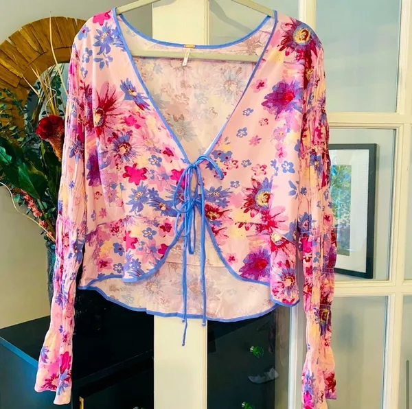 Free People Floral Top - Image 3