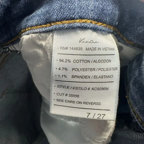 Kancan stretchy distressed 27 straight leg classic jeans - Image 2