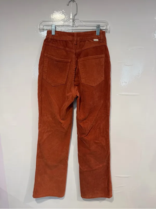 Rust Corduroy Billabong High-Waist‎ Wide-Leg Pants - Image 3