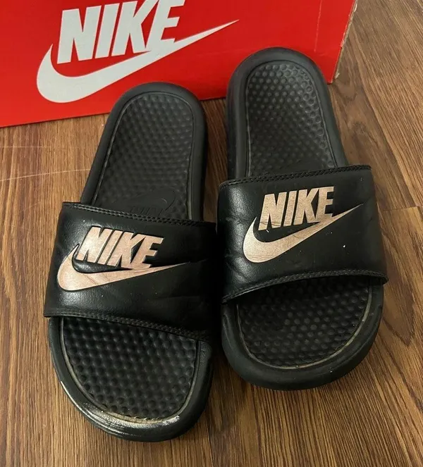 Nike Black Benassi JDI Slides Size 8 US - Image 2