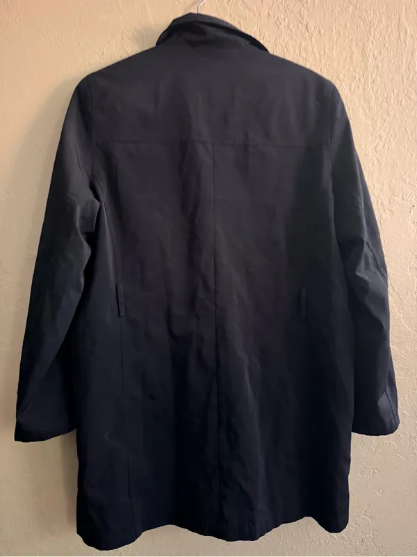Towne Black Women's Long Trench Coat - Classic Single-Breasted - Image 2