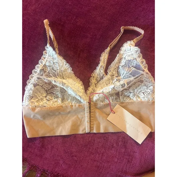 STELLA McCARTNEY Bella Lace Bralette Loungewear SEXY ROMANTIC Bra NWT L Large - Image 3