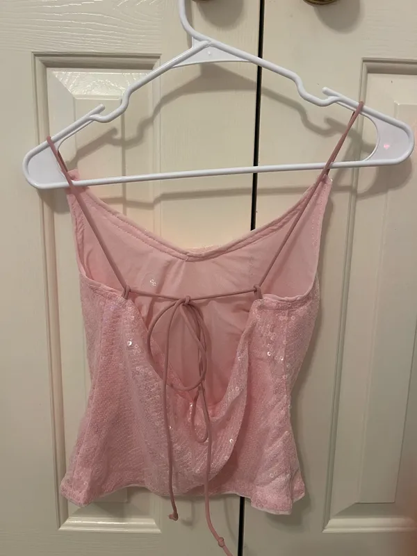 Pink sparkle top Size XS - Image 3