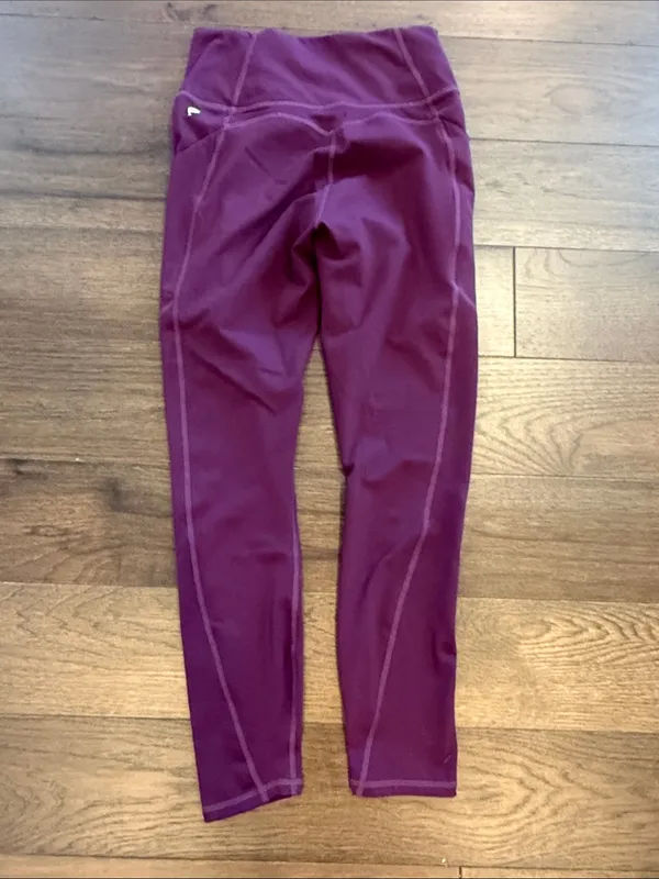 Fabletics PureLuxe High-Waisted Leggings Maroon Size Small - C3-212 - Image 4