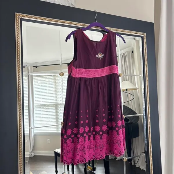 Vintage Odd Molly Purple and Pink Mini Dress - Image 7