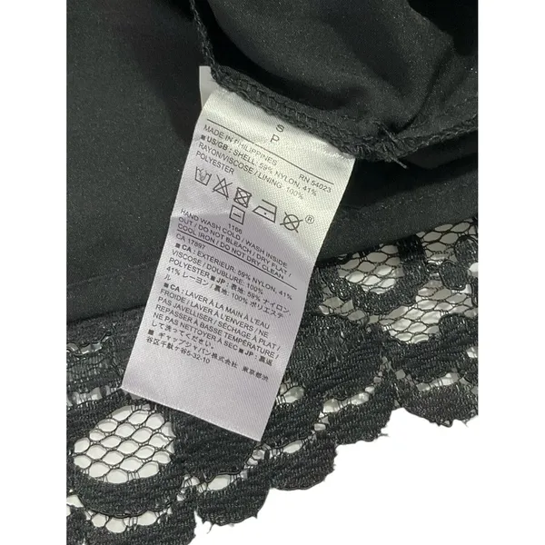 Banana Republic Women Size Small Lace Black Metallic Gold Shirt Top (17-693) - Image 5