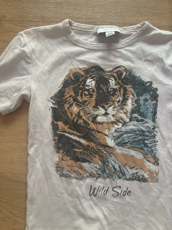 Top Shop Pink Tiger Stay Wild Tshirt - Image 2