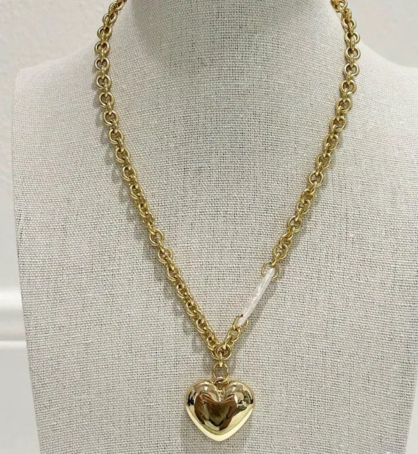Coach Gold Heart Charm Necklace NWT - Image 2