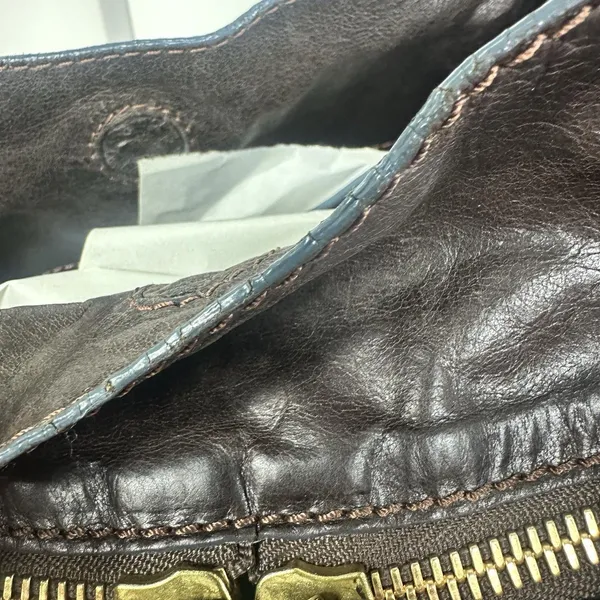 Chloé Bay Shoulder Bag Vintage Medium Brown Leather Gold Hardware Italy Classic - Image 10