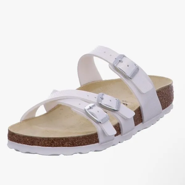 BIRKENSTOCK | Franca Iridescent  White Snake Python‎ Embossed Sandals, EU 37 - Image 7