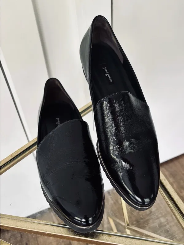 Women's Paul Green patent black leather uptown loafer UK Size 7 (US 9.5) - Image 7