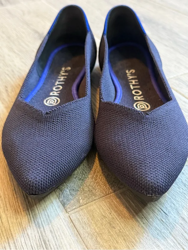 Rothy's The Point Maritime Navy Slip On Flats Ballet Shoes Women's USA Size 7.5 - Image 2