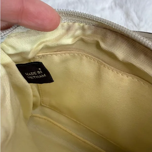 COACH Cream Signature Canvas Wristlet - Image 6