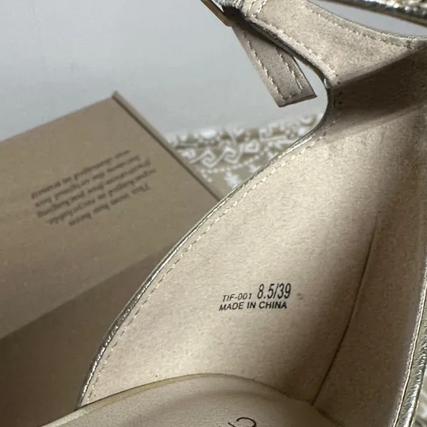 Chinese Laundry Gold Ankle Strap Heels - Image 3