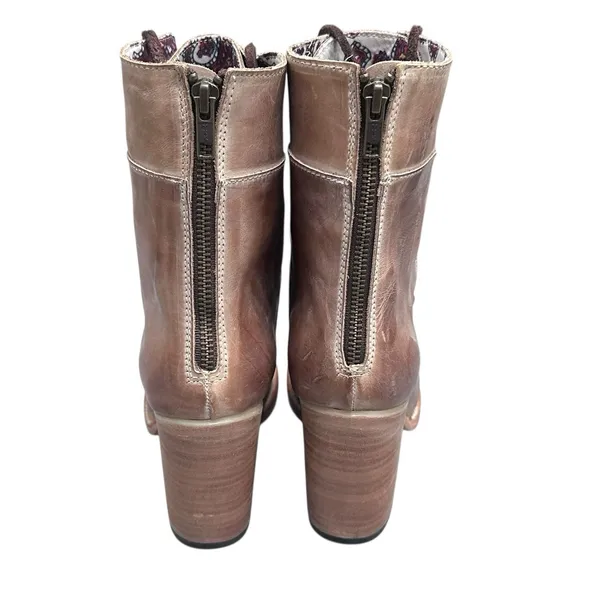 Freebird‎ BY STEVEN Borow Women's Boots Size 10 Distressed Tan Lace Up Zip Up - Image 4