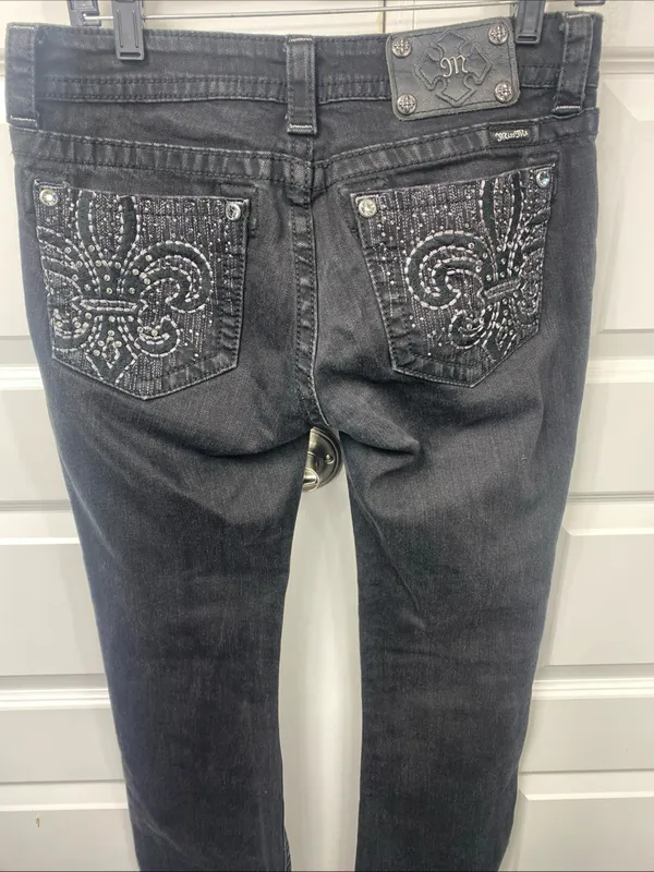 Miss Me Jeans Boot JY5493B3 Embellished Pockets Low Rise Le FLEUR Destroyed 29 - Image 4
