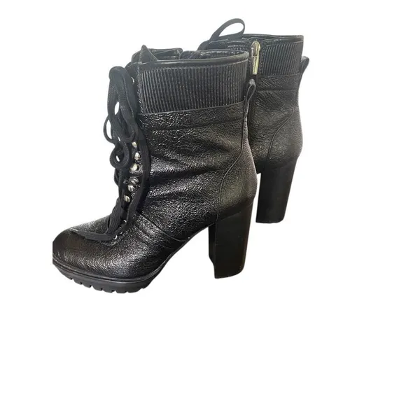 Vince Camuto Ermania Lace up Combat Bolck Platform Boots Black 8.5 - Image 2