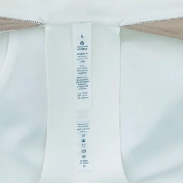 Lululemon Fast Free Bra Nulux White Sports Bra Size 6 - Image 9
