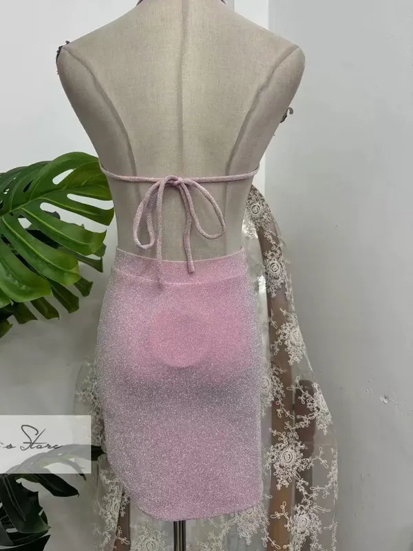 BABYBOO Alissa Mini Dress in Pink, S - Image 4