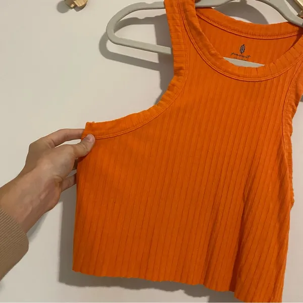 Free People Movement Bright Orange Workout Tank size Small - Image 2