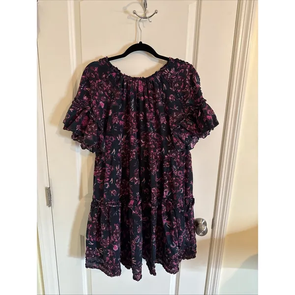 the Ulla Johnson Fawn Tiered Ruffle Cotton Mini Dress Size 10 - Image 4
