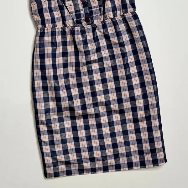 Anthropologie MAEVE Outshine Plaid Taffeta Dress Bow Coquette Preppy X-Small - Image 4