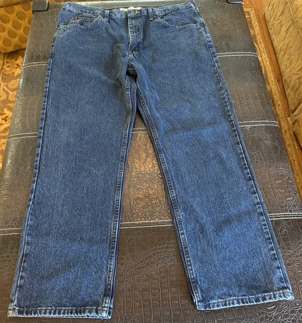Lee Jeans Vintage 90s Mens 40x30 Dark Wash Regular Fit Straight Leg - Image 2