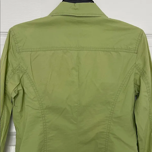 Plugg Light Green Cotton Blazer with Bow Pocket Accents - Image 14