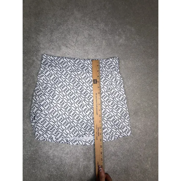 J.Lindeberg Women's Bridge Monogram Golf Skort White Navy - Image 9